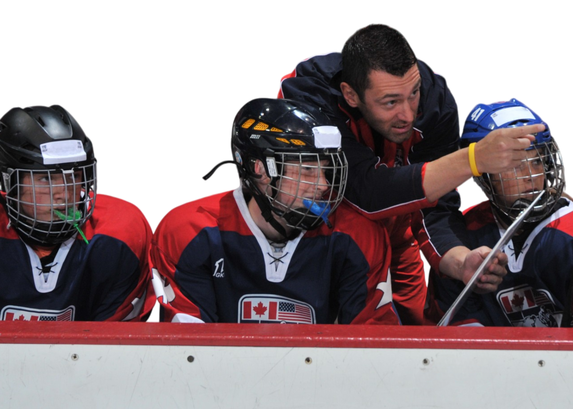 Coach on Bench with Campers