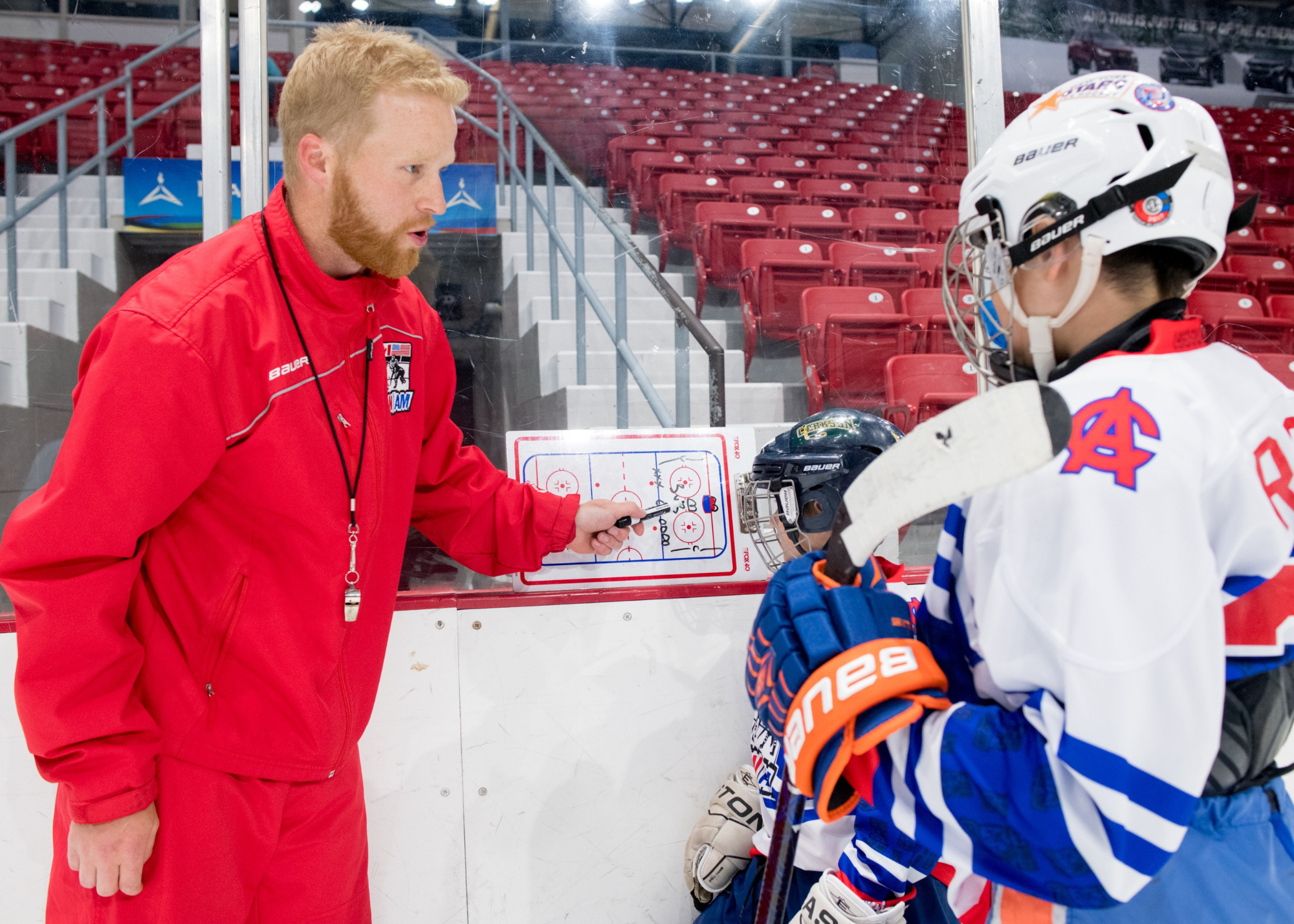 Coach with 2 Campers Rinkboard